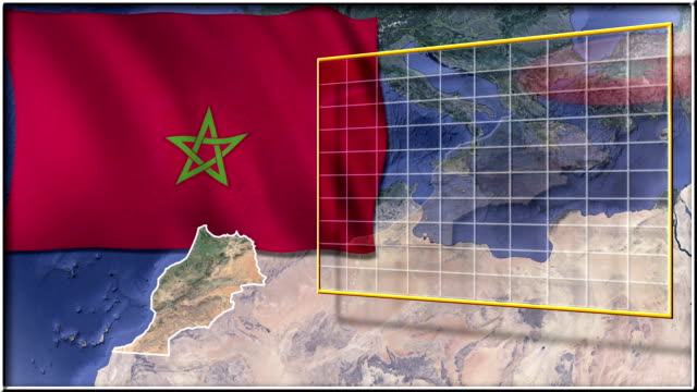 Marruecos-bandera-y-mapa-de-la-animación