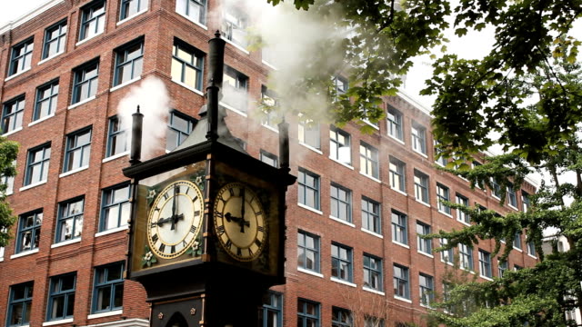 Gastown-reloj-de-vapor,-Vancouver