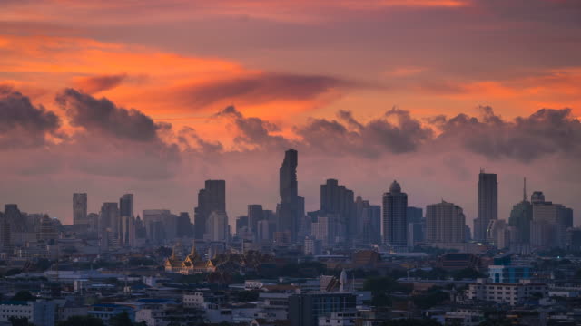 4k-time-lapse,-Sunrise-in-Bangkok,-Thailand