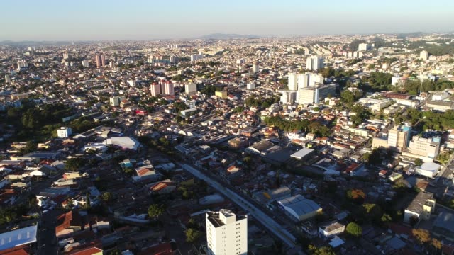 Aerial-View-of-Itaquera---Suburban-Neighborhood-in-Sao-Paulo,-Brazil