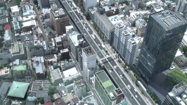 aerial-view-on-Tokyo-traffic