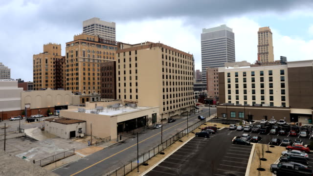 Timelapse-of-the-Memphis,-Tennessee-city-center