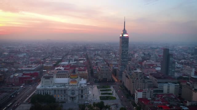 Historisches-Zentrum-von-Mexiko-Stadt-Blick-mit-Drohne