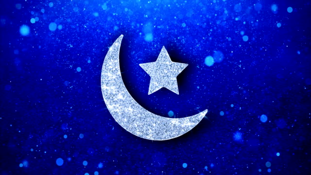 Eid-Icono-Islámico-Parpadeando-Glitter-Glowing-Glow-particles.