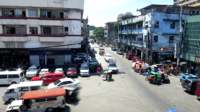 Manila,-Filipinas-ciudad-lapso-de-tiempo-de-tráfico
