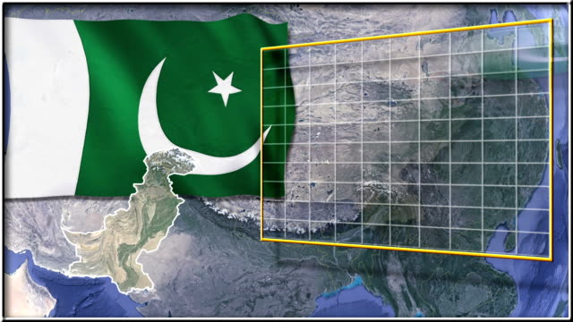 Pakistanische-Flagge-und-Karte-animation