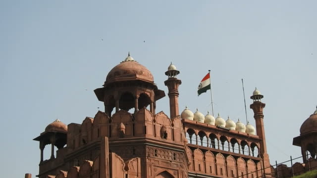 Roten-Fort,-UNESCO-Weltkulturerbe,-Delhi,-Indien