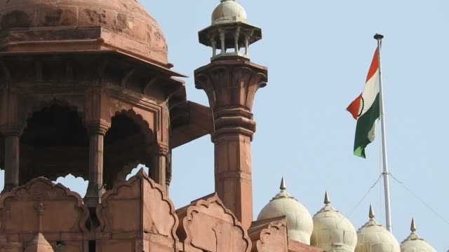 Red-Fort,-UNESCO-World-Heritage-Site,-Delhi,-India
