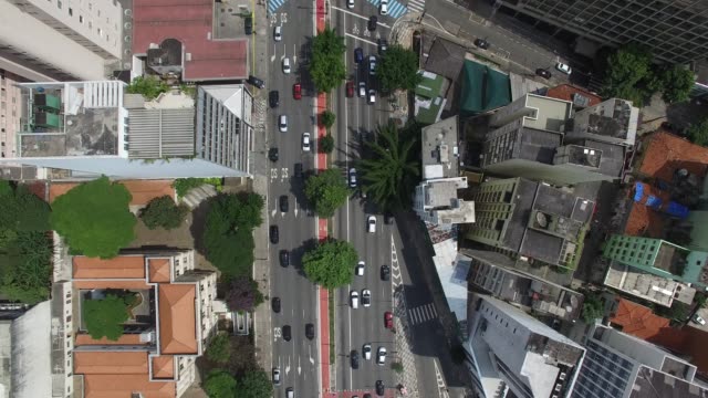 Avenida-Consolação-en-la-ciudad-de-Sao-Paulo,-Brasil
