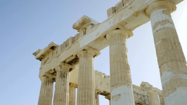 Säulen-des-Parthenon---antiken-Tempel-in-Athener-Akropolis