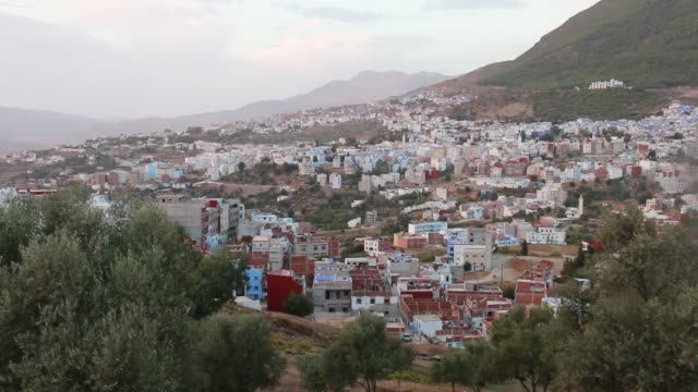 Vista-panorámica-de-Chefchaouen,-Marruecos