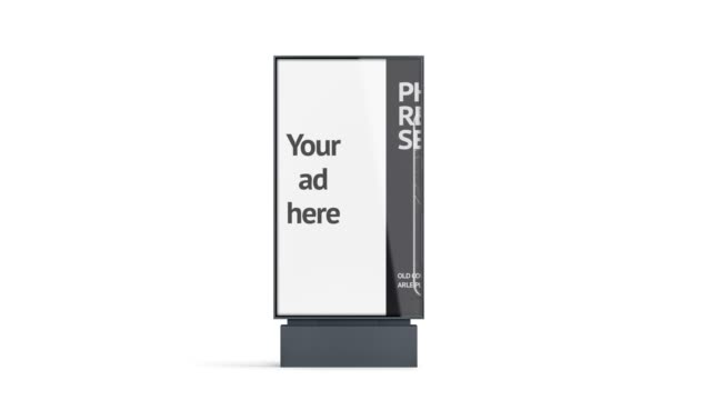 Blank-black-pylon-banner-with-advertisign-mockup,-looped-switch