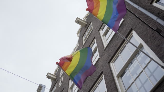 Rainbow-flags-on-facade