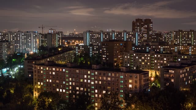 Residential-urban-area-of-Moscow-city.-Timelapse