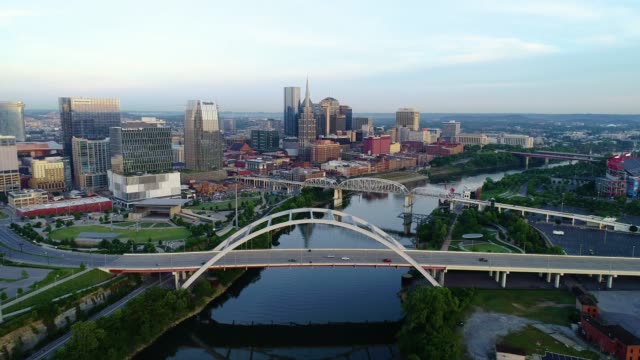 Centro-de-Nashville-Tennessee-USA-Drone-Aerial-Skyline