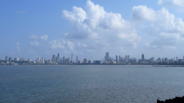 Paisaje-urbano-del-horizonte-de-Mumbai-cerca-de-Bandra-Worli-Sea-Link,-India