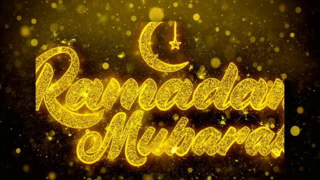 Ramadan-Mubarak-Deseo-Texto-sobre-Golden-Glitter-Glitter-Partículas-Animación