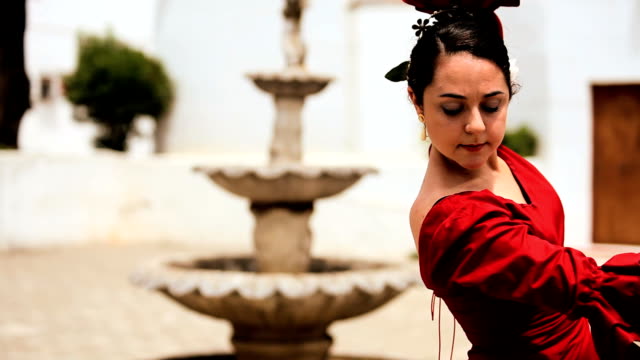 Hermosa-bailarina-española,-el-Flamenco