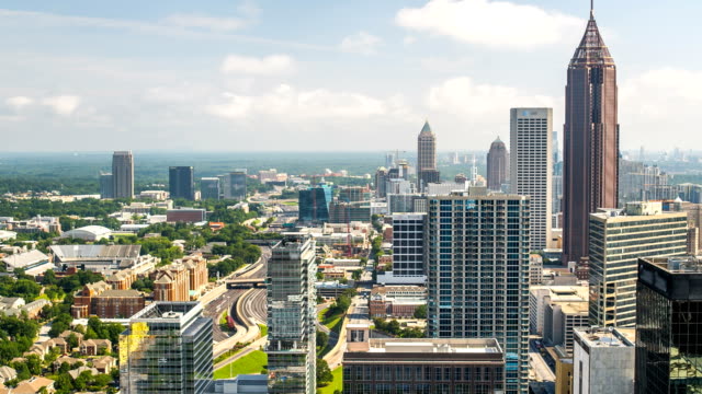 Atlanta-Skyline-Zeitraffer-von-oben-4-k-1080p