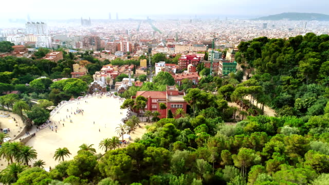 Park-Guell-in-Barcelona,-Spain
