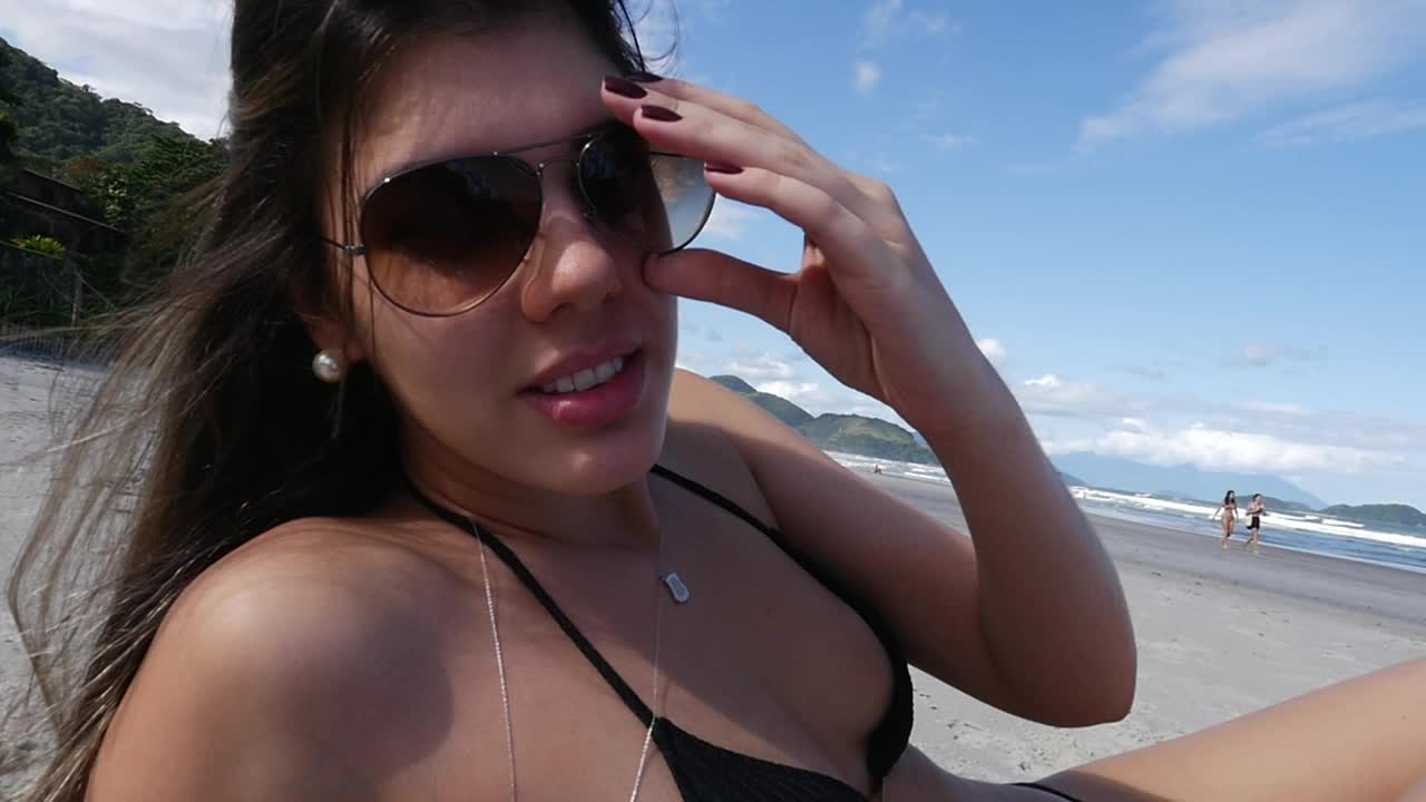 Brazilian Woman Relaxing On The Beach Free Stock Video Footage Download  Clips Nature