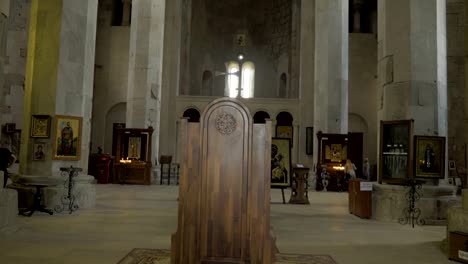 Inside-in-the-temple-Bagrati,-Georgia,-Kutaisi