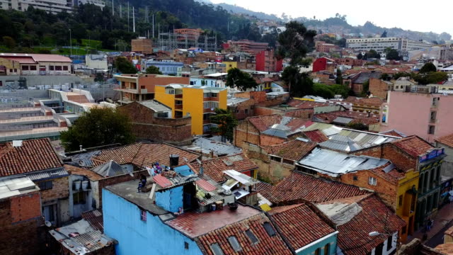 Aerial/Drone-view-of-Bogotá,-Colombia-3