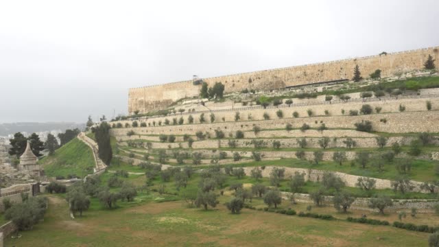 Jerusalem.-Panorama-of-the-fortress-wall-of-the-old-town