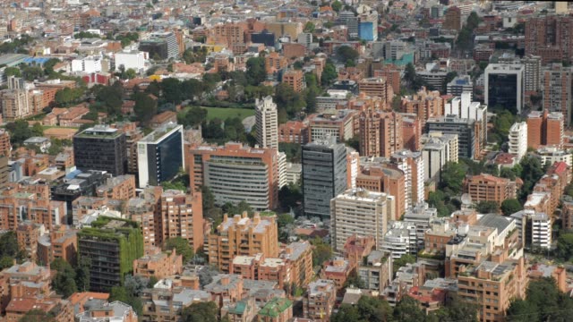 High-altitude-view-of-Bogota,-Colombia