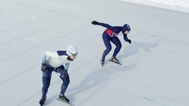 Sportler,-die-Speed-Skating-Rennen