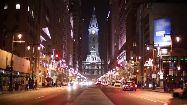 Broad-Street,-Philadelphia-en-la-noche