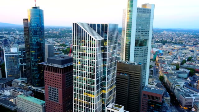 aerial-view-of-business-area-in-Frankfurt-city-with-skyscrapers