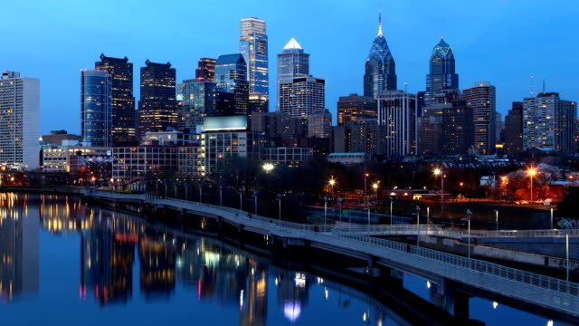 Cinemagraph,-Looped,-Night-Timelapse-Philadelphia,-small-file-size