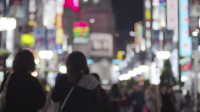 Soft-focus---Night-scenery-of-Japanese-entertainment-area-Kabukicho-Shinjuku