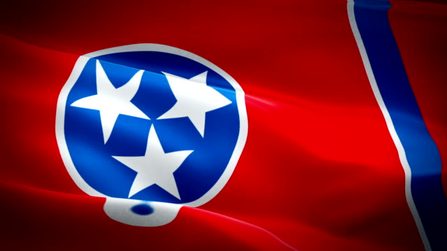 Flag-of-Tennessee-video-waving-in-wind.-Realistic-US-State-Flag-background.-American-Tennessee-Flag-Looping-closeup-1080p-Full-HD-1920X1080-footage.-Tennessee-USA-United-States-State-flags/-Other-HD-flags