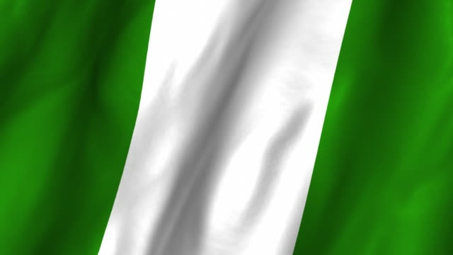 Bandera-de-Nigeria;-Saludar-con-la-mano;-bucle
