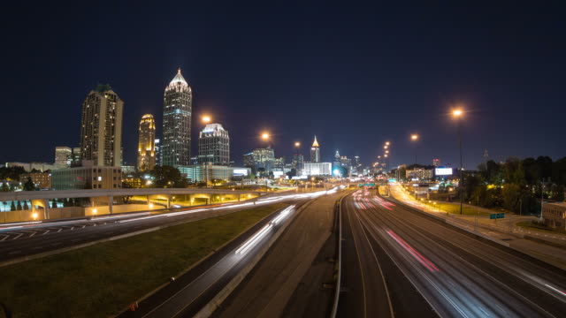 Atlanta-Stadt-Zeitraffer-Zoom
