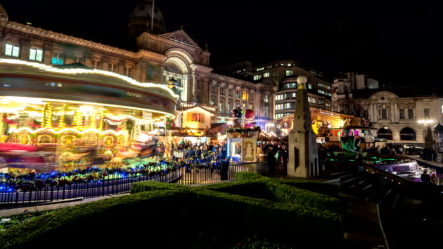 Birmingham-German-Christmas-market-carousel-time-lapse.