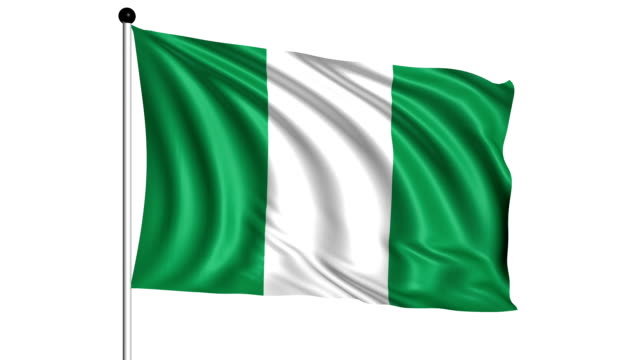 Flagge-von-Nigeria-loop-(alpha-channel)