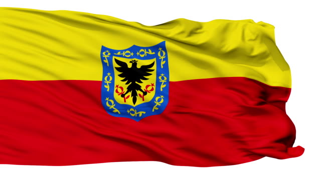 Bogota-Stadt-isoliert-Wehende-Flagge