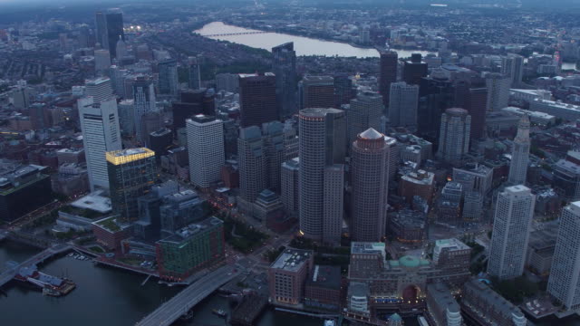 Aerial-view-of-Boston,-Massachusetts