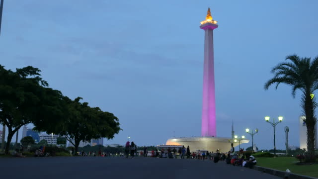El-monumento-nacional-torre-de-Monas,-Yakarta,-Indonesia
