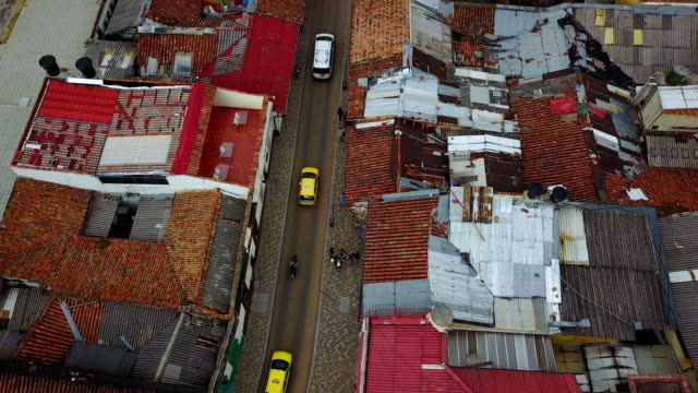 Aerial/Drone-view-of-street-of-Bogotá,-Colombia-6