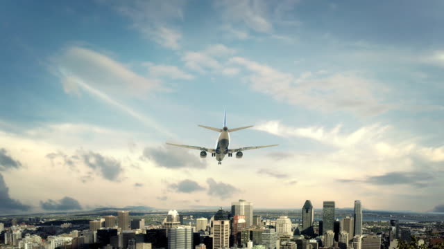 Flugzeug-Landung-Montreal-Kanada