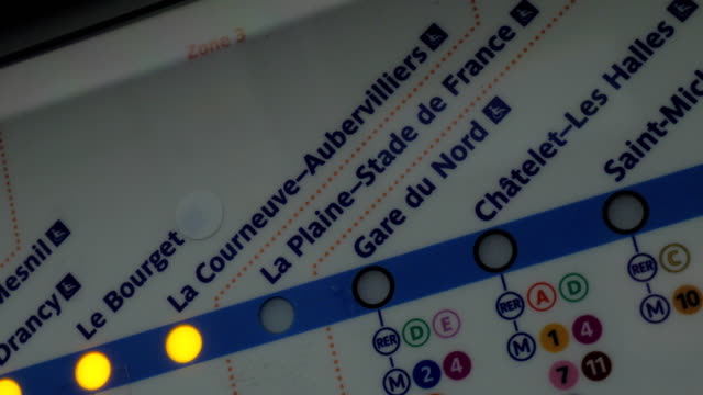 Detail-des-Paris-u-Bahn-Karte,-Frankreich