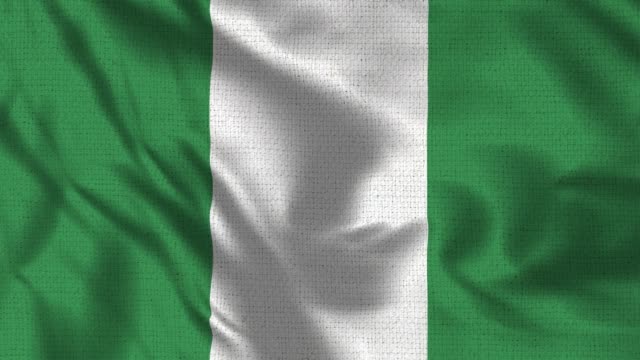 Bandera-realista-de-4K-de-30-fps-de-la-Nigeria