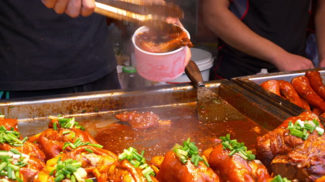 day-time-wuhan-city-famous-walking-street-food-slow-motion-panorama-4k-china