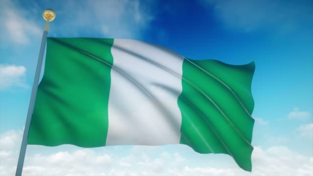 4-k-muy-detallada-la-bandera-de-Nigeria-Loopable