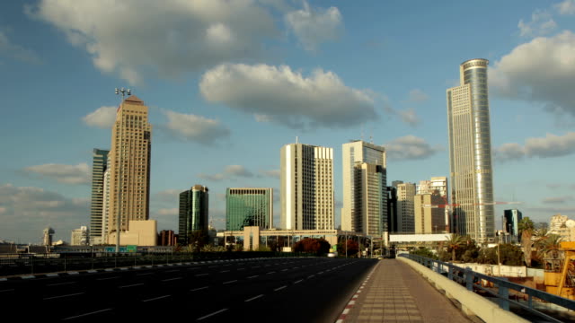 Israel-Ramat-Gan-office-building-skyline-Time-lapse