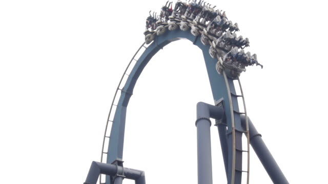 SLOW-MOTION:-Upside-down-roller-coaster-ride